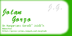 jolan gorzo business card